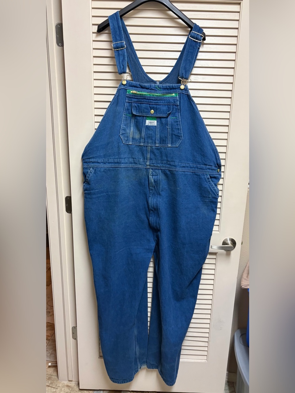 Liberty Denim Bib Overalls Mens 54x34 (Act: 54x30) Carpenter Workwear Farmcore
